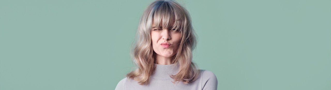 Frau mit Chroma Farbeffekt